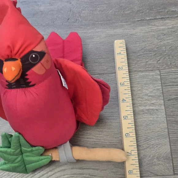 Handmade In El Salvador 1984 Red Bird On Branch Stuffed - Picture 4 of 10